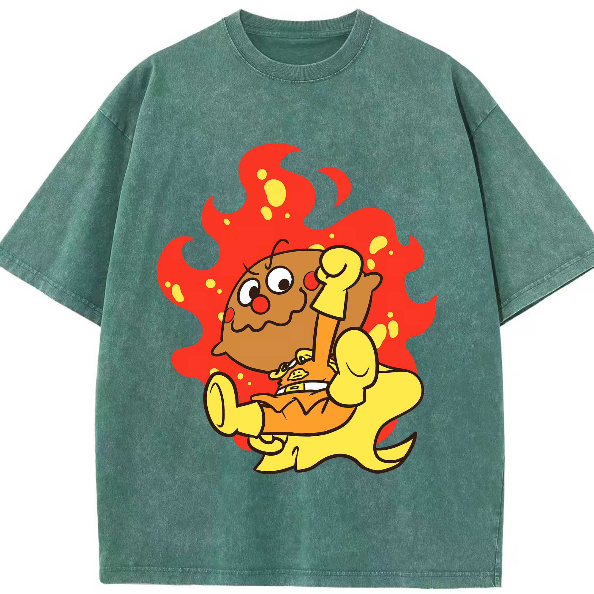 （画像用） アンパンマン Anpanman 綿100% ヴィンテージ風 半袖Tシャツ（フロントプリント）